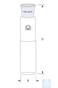 Cuve de réaction DCO, NS 29/32 x Ø 40 x L 200 mm, Robu® Cuve de réaction DCO,...